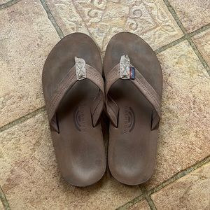 Mens Rainbow flip flops